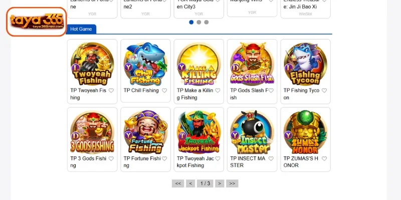 Popular Game Categories in TAYA365 Underwater Shooting